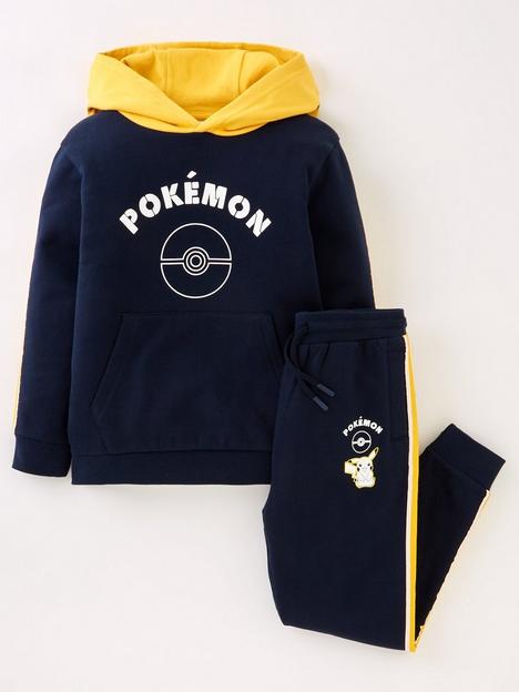 pokemon-boys-pokemon-hoodie-and-jogger-set-navy-yellow