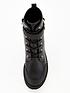  image of v-by-very-heat-buckle-strap-lace-up-boots-black