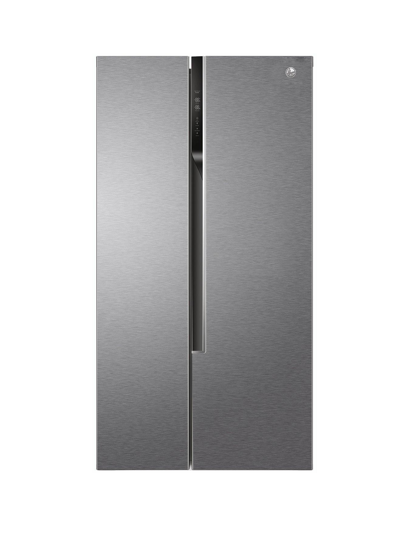 Product photograph of Hoover H-fridge 500 Maxi Hhsf918f1xk American Fridge Freezer With Total No Frost- Stainless Steel from very.co.uk