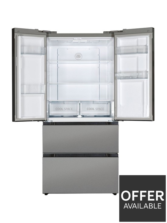 stillFront image of hoover-h-fridge-700-maxi-hsf818fxk-american-fridge-freezer-with-total-no-frost--nbspstainless-steel
