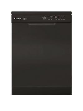 Candy CF6F52LNB1 Freestanding Full Size Dishwasher, 16 Place, Black