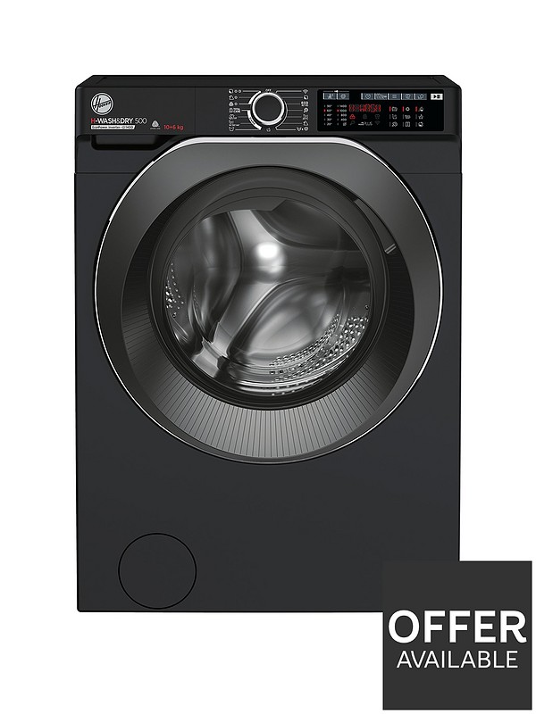 Hoover H-WASH & DRY 500 HD 4106AMC 10kg Wash, 6kg Dry, 1400rpm Spin Washer  Dryer, with WiFi - Black 