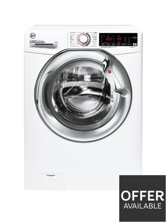 front image of hoover-h-wash-300-h3w-68tme-8kg-washing-machine-with-1600-rpm-spinnbspwith-wifi-connectivity-white