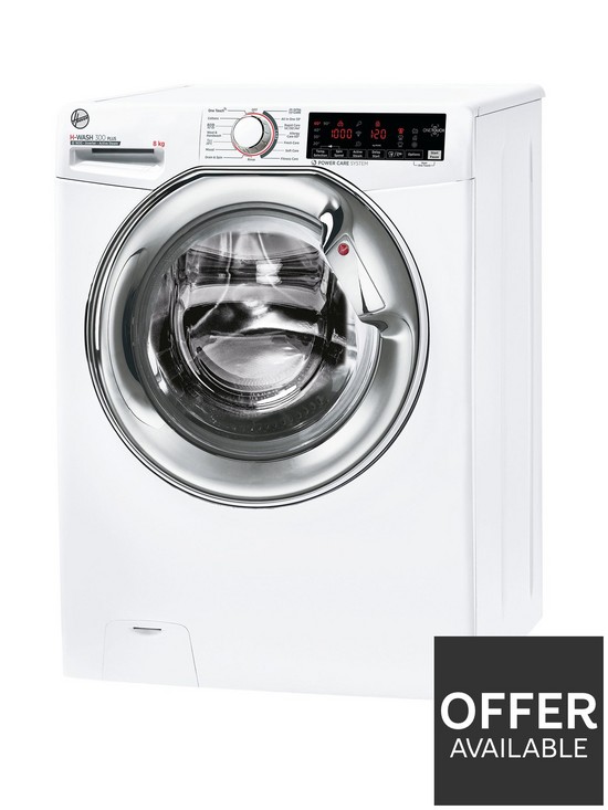 stillFront image of hoover-h-wash-300-h3w-68tme-8kg-washing-machine-with-1600-rpm-spinnbspwith-wifi-connectivity-white