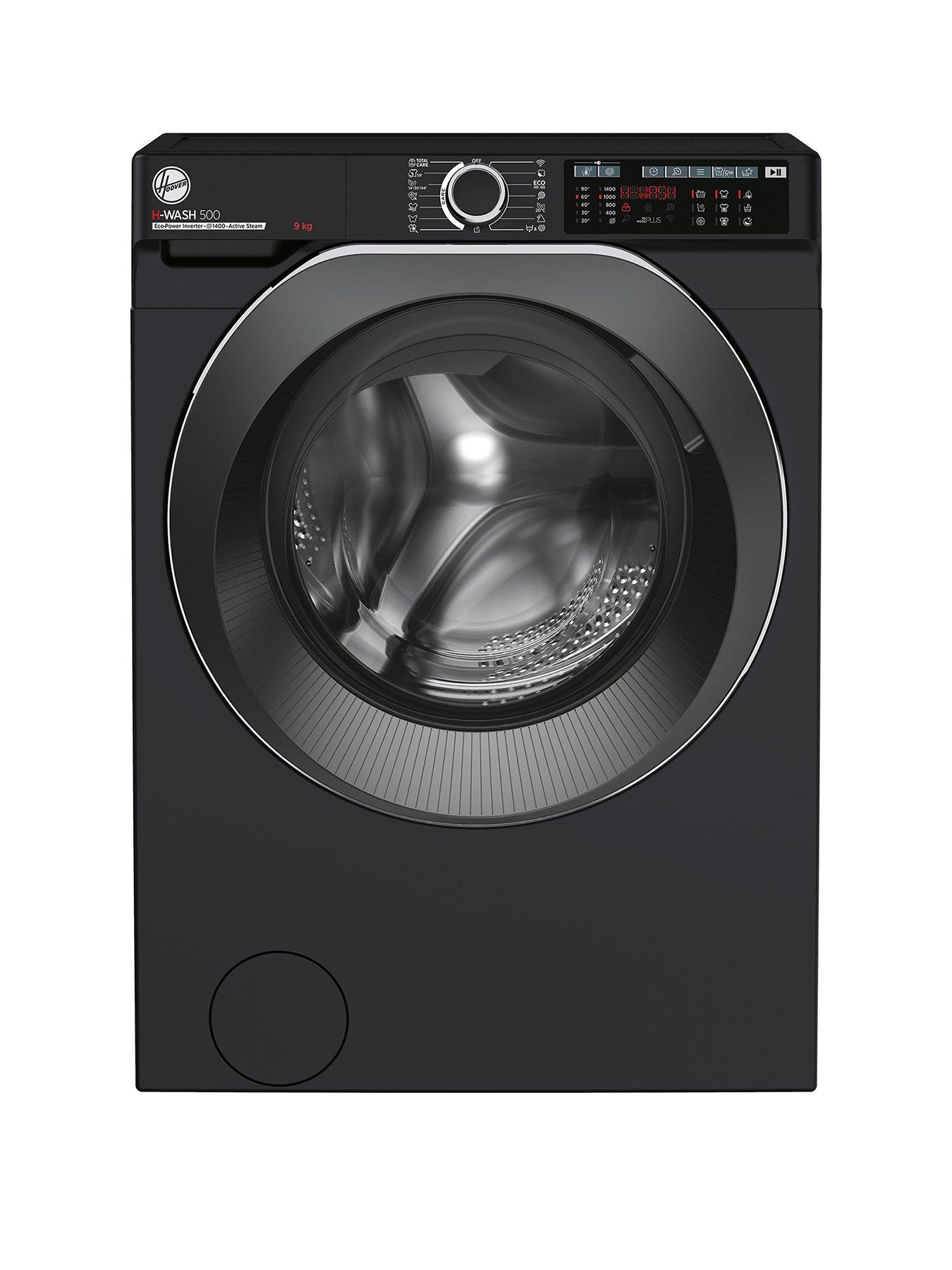 undefined H-WASH 500 HW 49AMBCB 9kg Load, 1400 Spin Washing Machine, with Wifi Connectivity, A Rated - Black