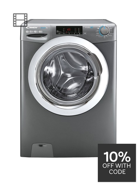 candy-smart-pro-c14103twcge-10kg-washing-machine-with-1400-rpm-spinnbspwith-wifi-connectivity-graphite