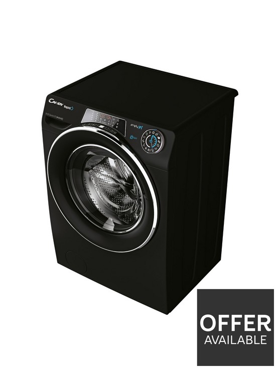 stillFront image of candy-rapido-ro14116dwmcbe-11kg-loadnbspa-rated-washing-machine-with-1400-rpm-spinnbspwifi-connectivity-black