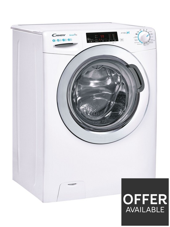stillFront image of candy-smart-pro-cso1483twce-8kg-loadnbspwashing-machine-with-1400-rpm-spin-white