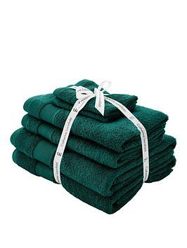 Product photograph of Catherine Lansfield Anti Bacterial 6 Piece Towel Bale from very.co.uk