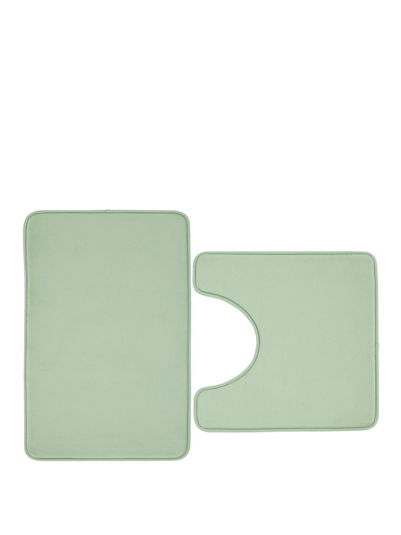 undefined Anti Bacterial Memory Foam Bath Mat  &  Pedestal Mat Set
