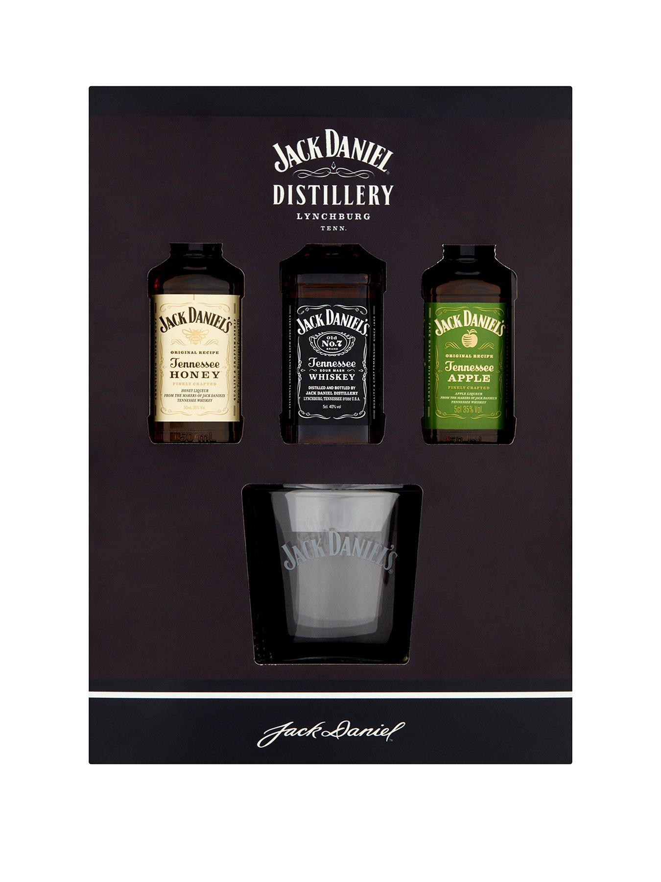 Product photograph of Jack Daniels Trio 3x5cl And Tumbler from very.co.uk