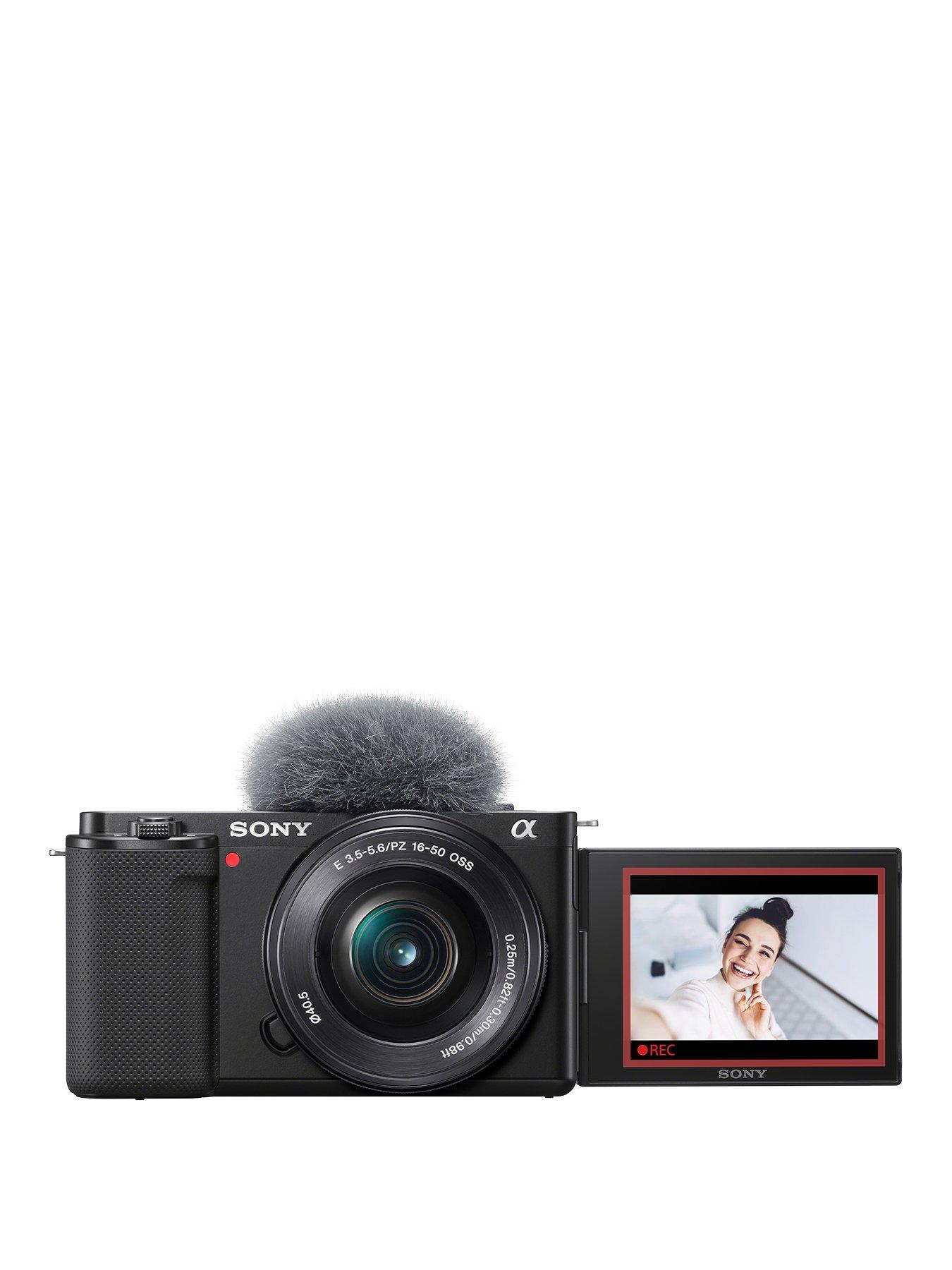 Image 1 of 7 of Sony Alpha ZVE10LBDI.EU APS-C Mirrorless Interchangeable-Lens Vlog Camera with 16-50 mm f/3.5-5.6 Power Zoom Kit Lens (Vari-Angle Screen for vlogging, 4K Video, Real-time Eye Autofocus)