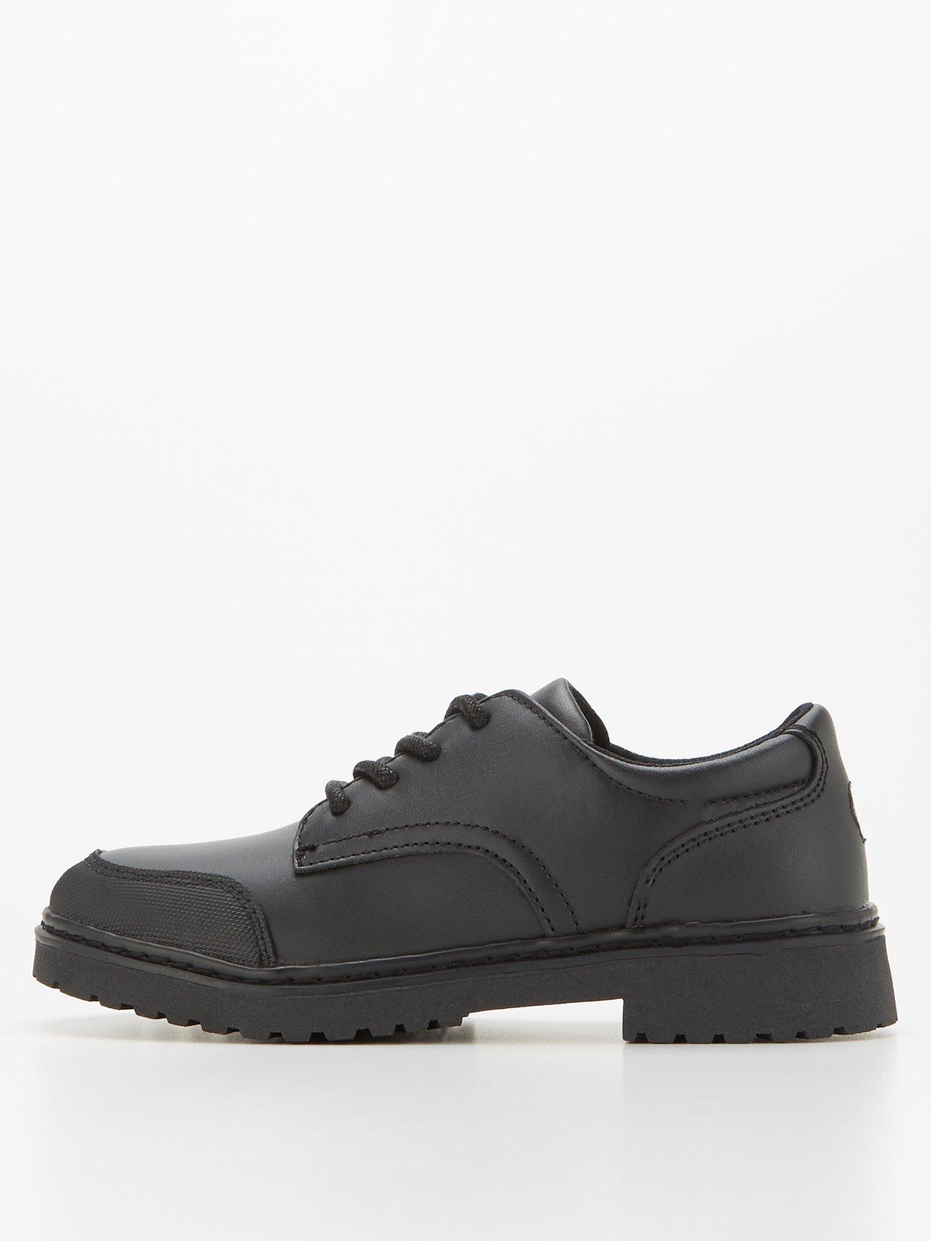 The Very Collection Boys Lace Up Leather School Shoe - Black