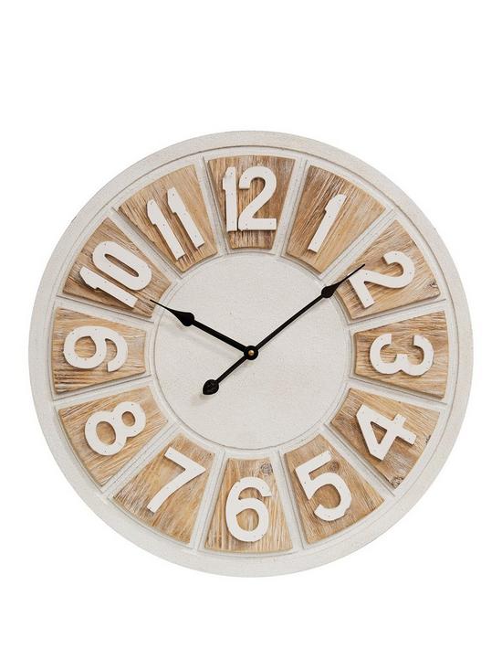 front image of hestia-two-tone-round-wall-clock
