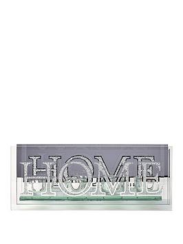 Product photograph of Hestia Home Mirror And Crystal Tealight Holder from very.co.uk