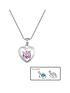  image of the-love-silver-collection-sterling-silver-heart-necklace-with-cubic-zirconia-stone-detail