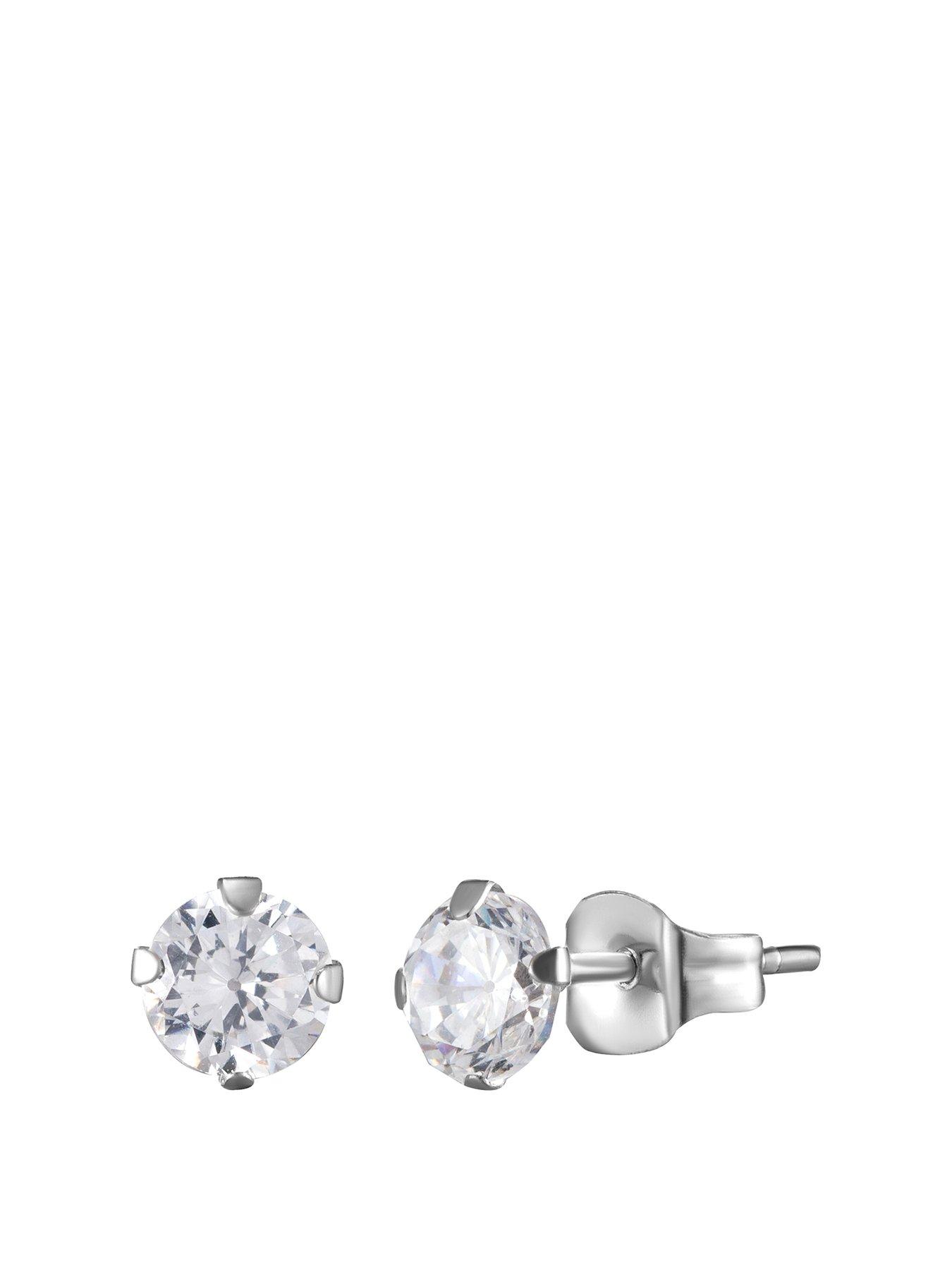 Cz drop earrings hot sale white gold