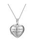  image of the-love-silver-collection-personalised-sterling-silver-heart-locket-adjustable-necklace