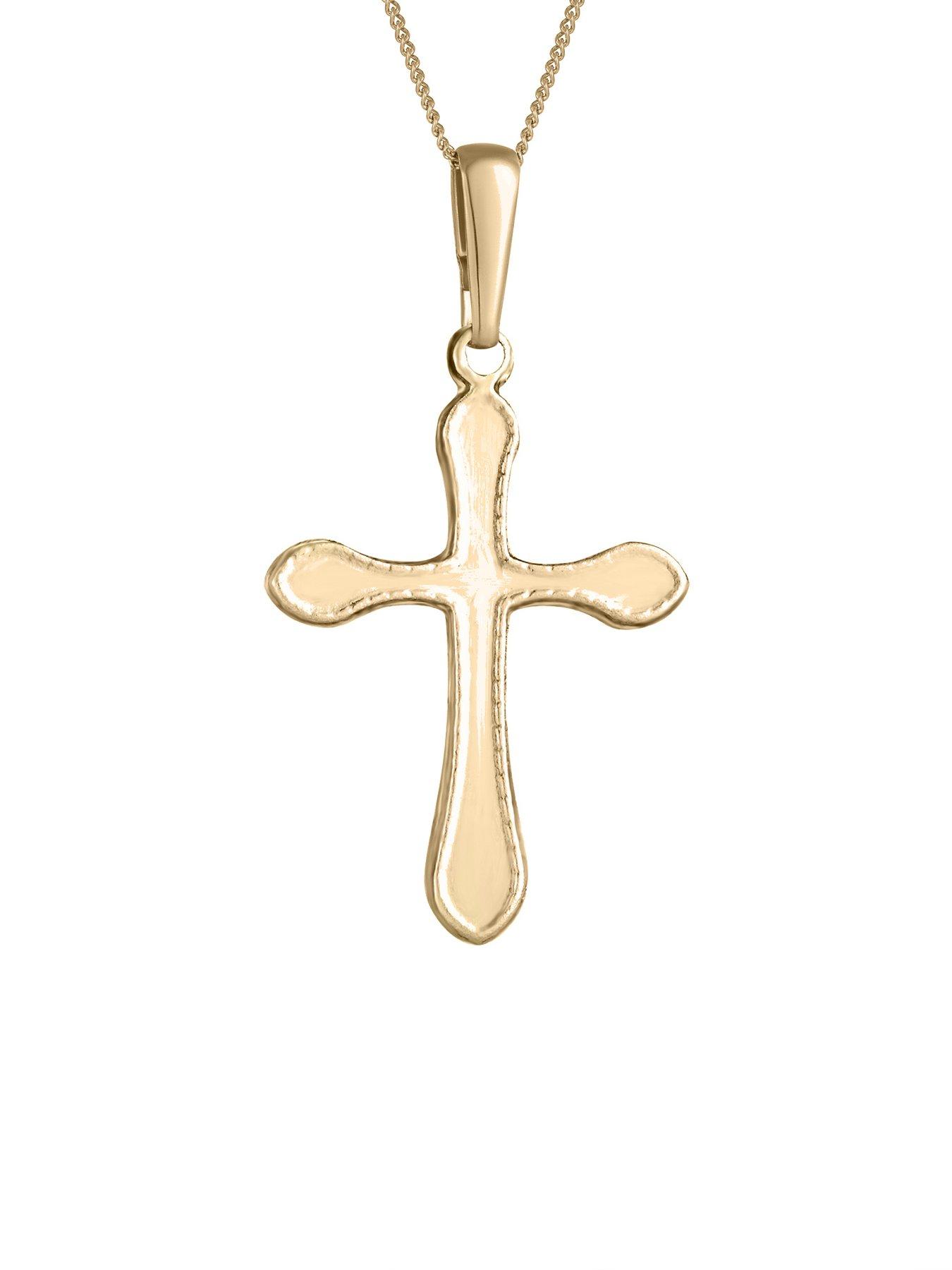 9ct gold sales cross pendant