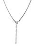  image of the-love-silver-collection-sterling-silver-foxtail-chain-adjustable-necklace