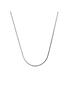  image of the-love-silver-collection-sterling-silver-foxtail-chain-adjustable-necklace