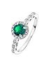 love-gem-arrosa-9ct-white-gold-5mm-created-emerald-and-010ct-diamond-ringfront