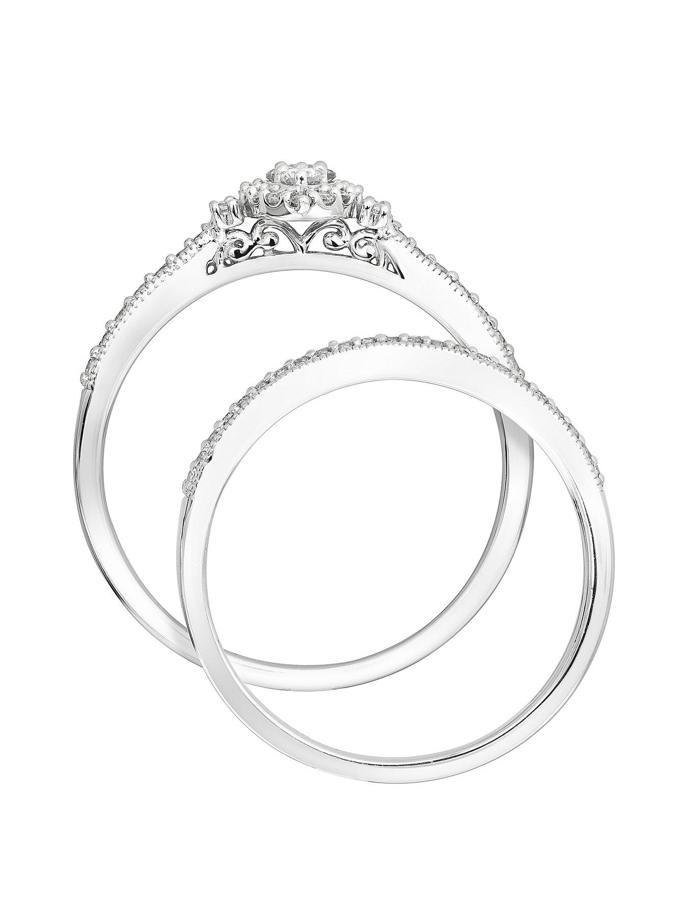 Cheap 3 piece hot sale wedding ring sets