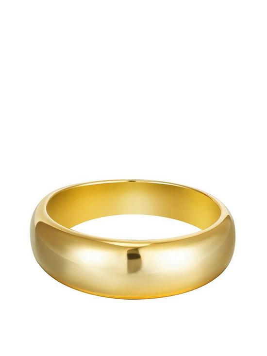 front image of the-love-silver-collection-18ct-gold-plated-sterling-silver-chunky-statement-ring