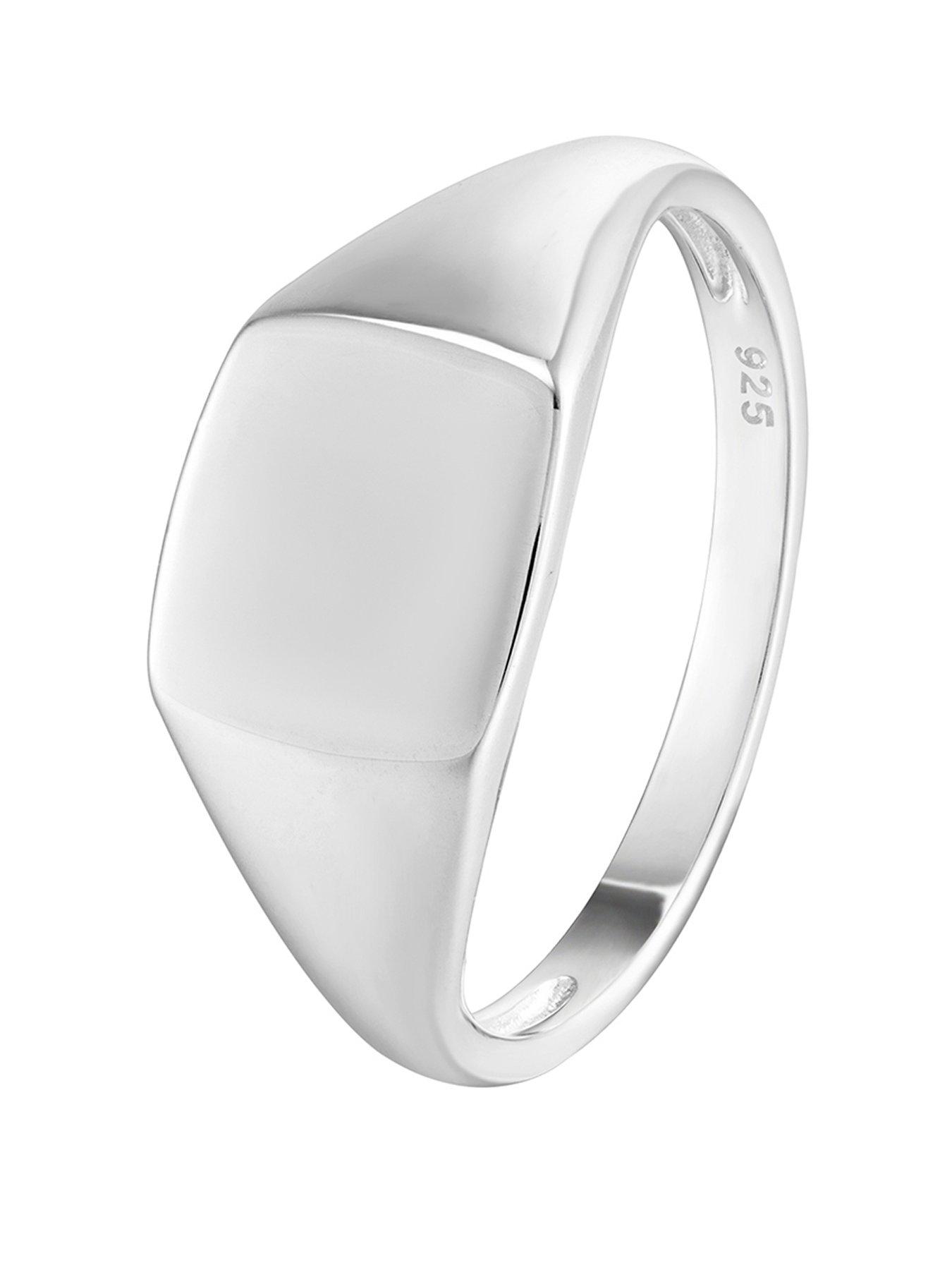 The Love Collection Gent's Sterling Silver Oval Signet Ring
