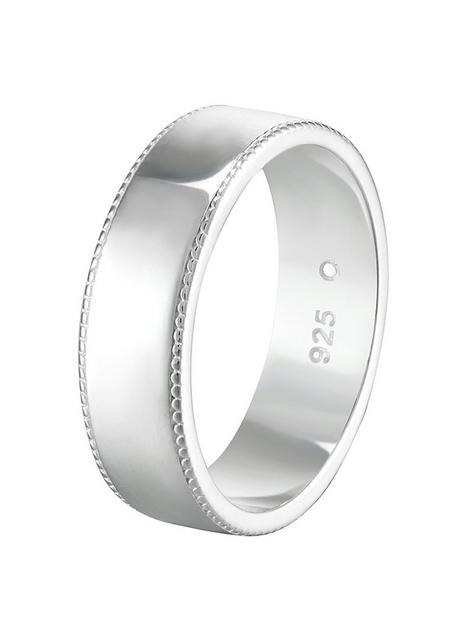 the-love-silver-collection-sterling-silver-milgrain-edge-6mm-court-wedding-band-ring