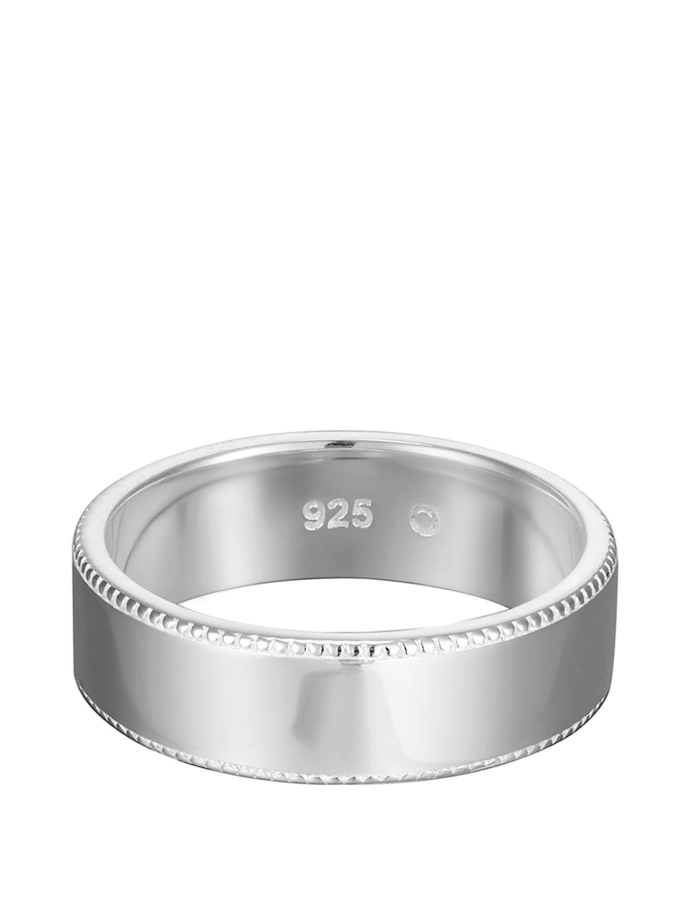 Milgrain edge sales wedding band