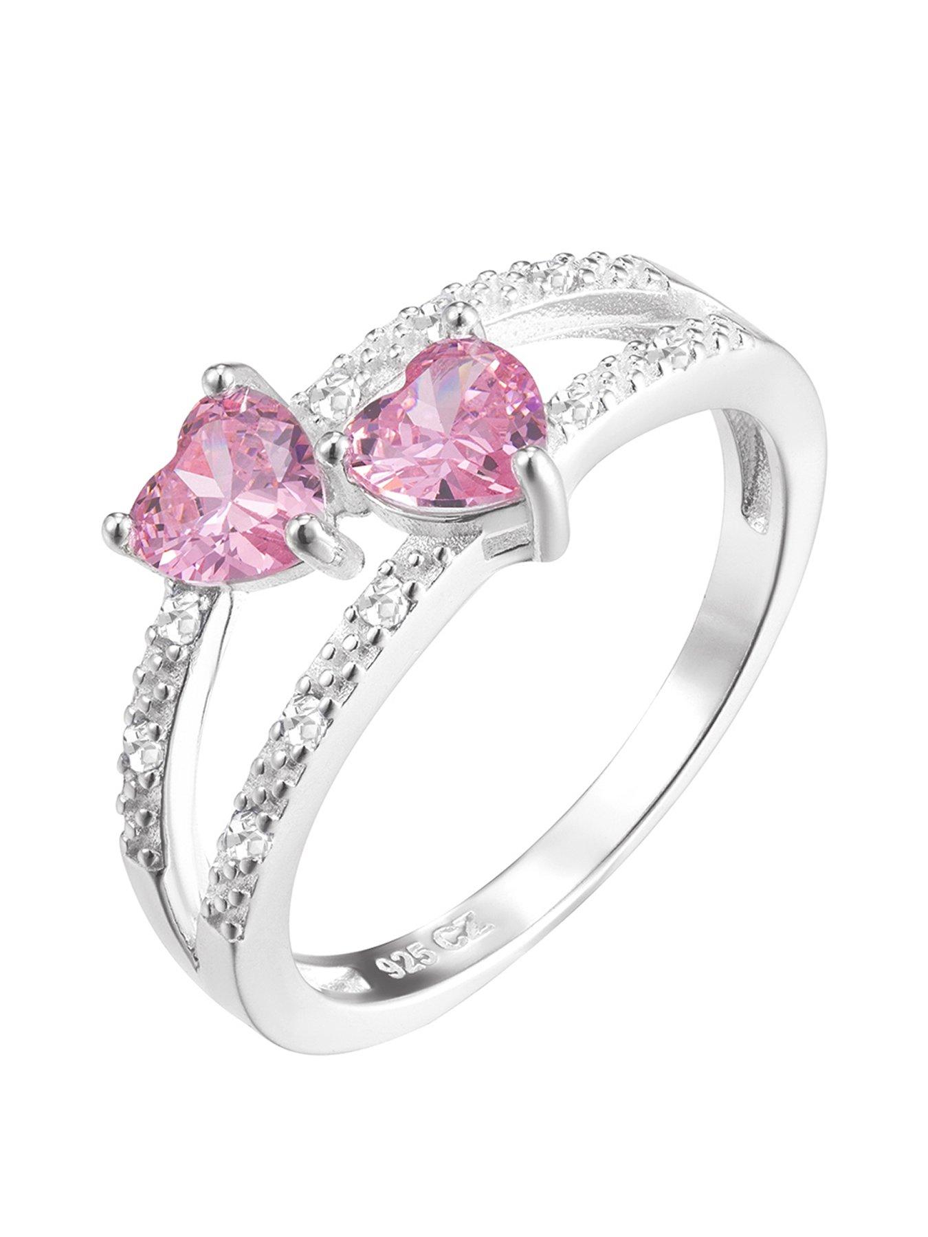 Sterling silver deals pink heart ring