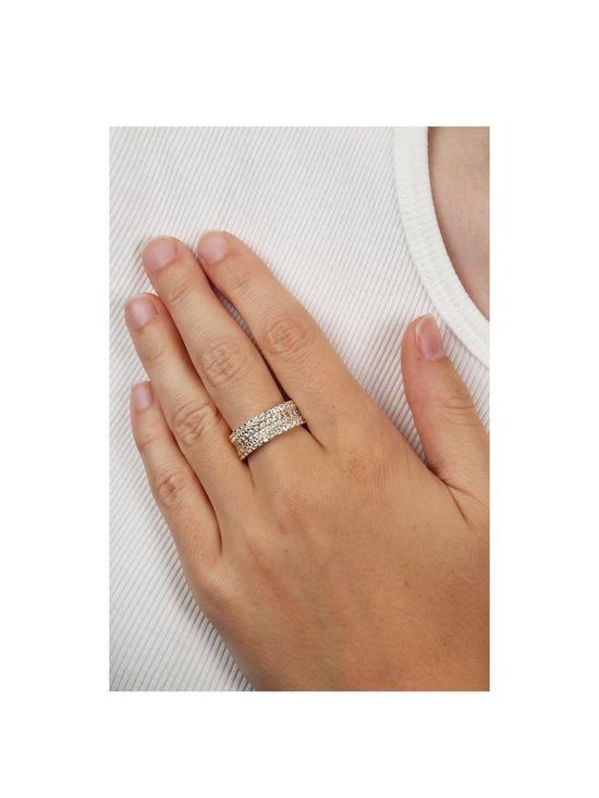 stillFront image of the-love-silver-collection-18ct-gold-plated-sterling-silver-white-cubic-zirconia-triple-band-ring