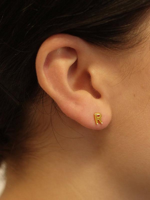 lv letter hoop earrings