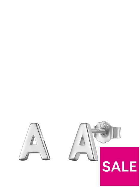 the-love-silver-collection-sterling-silver-alphabet-initial-stud-earrings