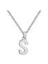 the-love-silver-collection-sterling-silver-alphabet-initial-pendant-adjustable-necklacefront
