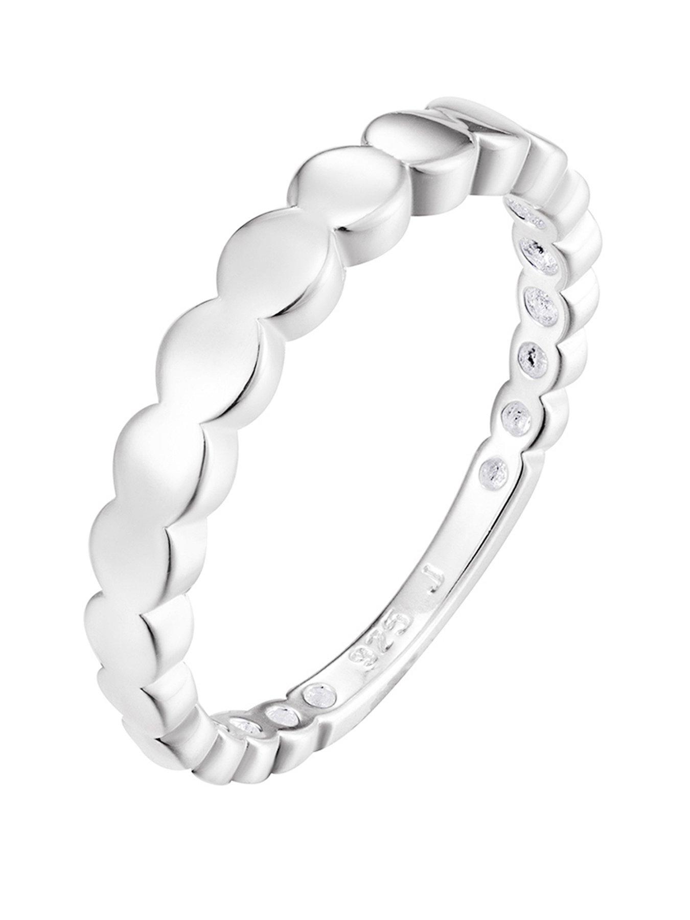 Image 1 of 6 of The Love Collection Sterling Silver Graduated Circle Ring