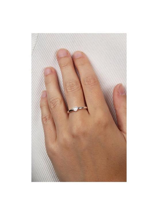 stillFront image of the-love-silver-collection-sterling-silver-cznbspheart-ring