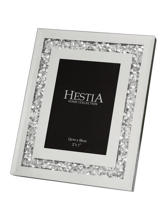 front image of hestia-mirror-glass-with-crystal-edge-photo-frame--5-x-7