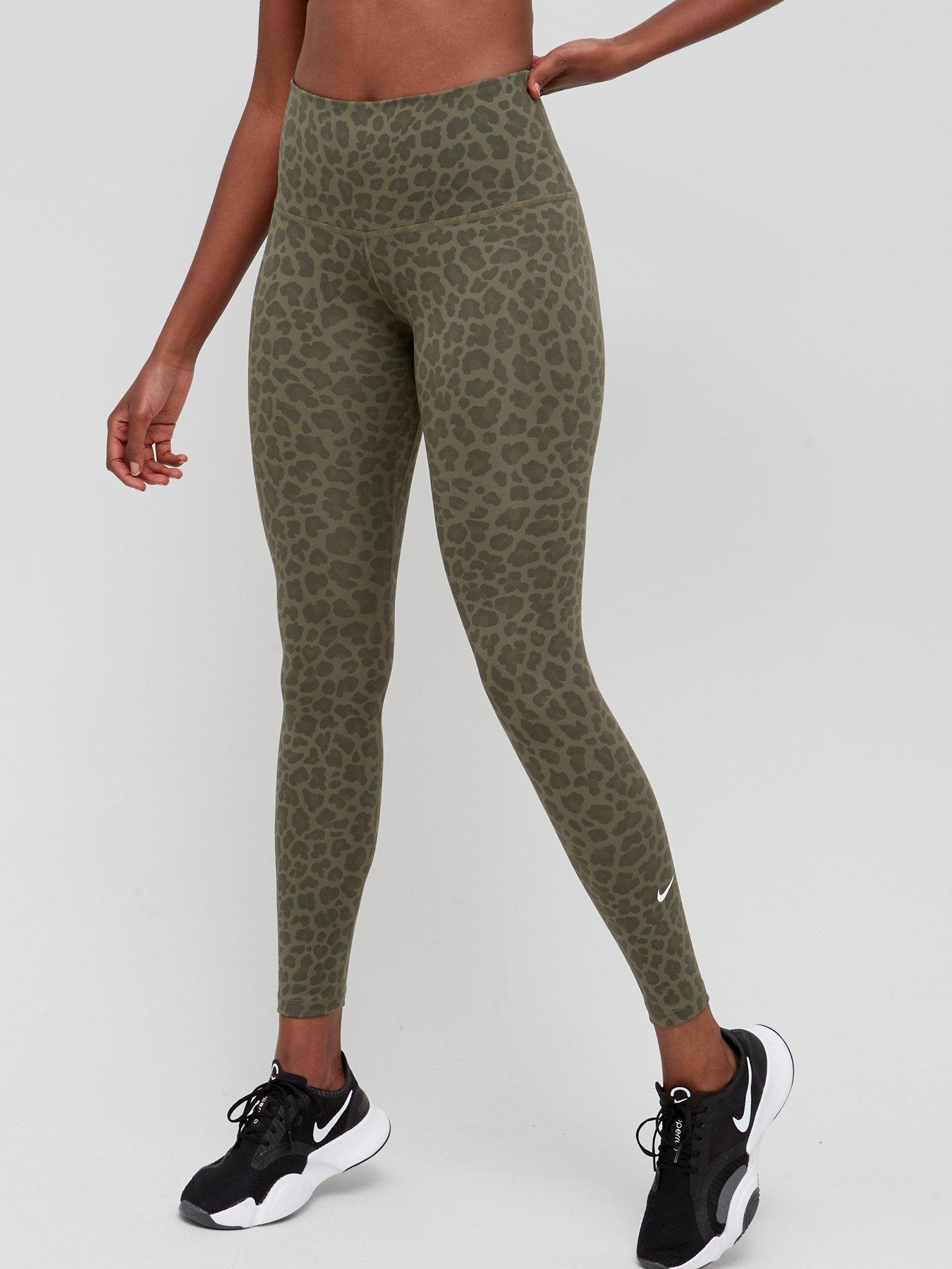 Trousers & Leggings The One Dri-FIT Leopard Print Leggings - Olive