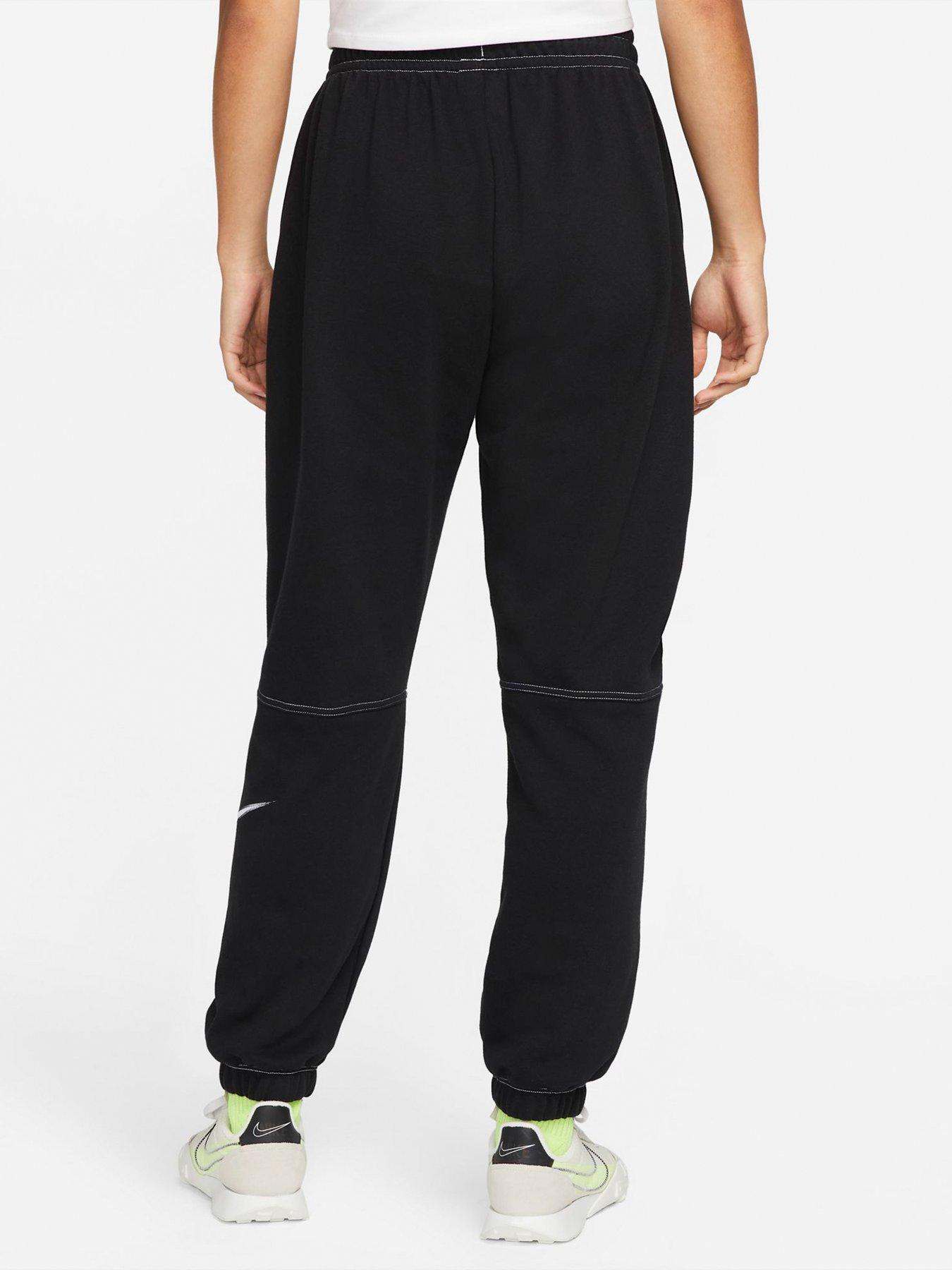 Nike mini best sale swoosh black joggers