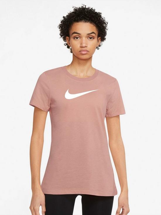 front image of nike-training-dfcnbspdry-tee-rose-pink