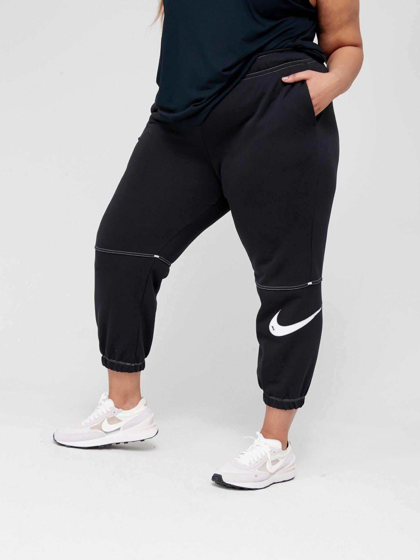 Black nike tick discount joggers