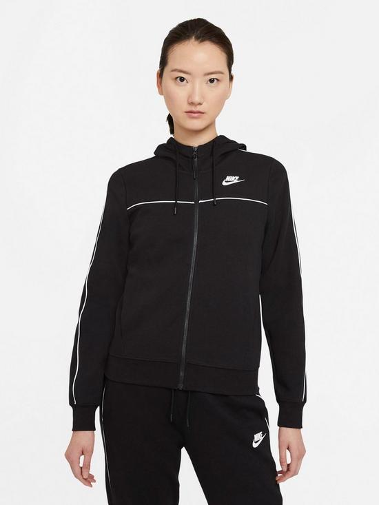 Nike Millenium Fleece Full Zip Hoodie - Black | very.co.uk