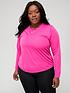  image of nike-the-one-dri-fit-long-sleevenbsptop-curve-bright-pink