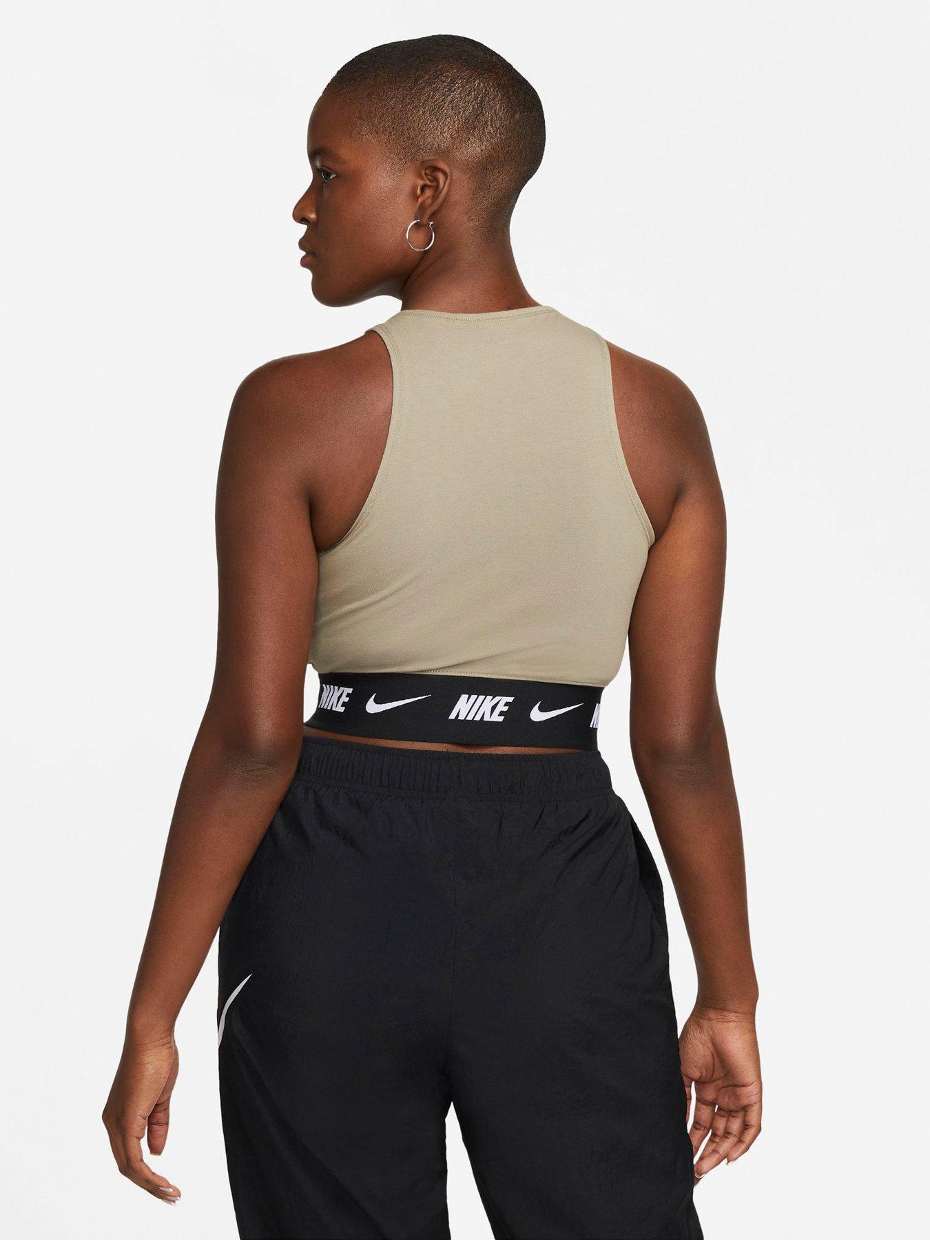 nike all over print crop top