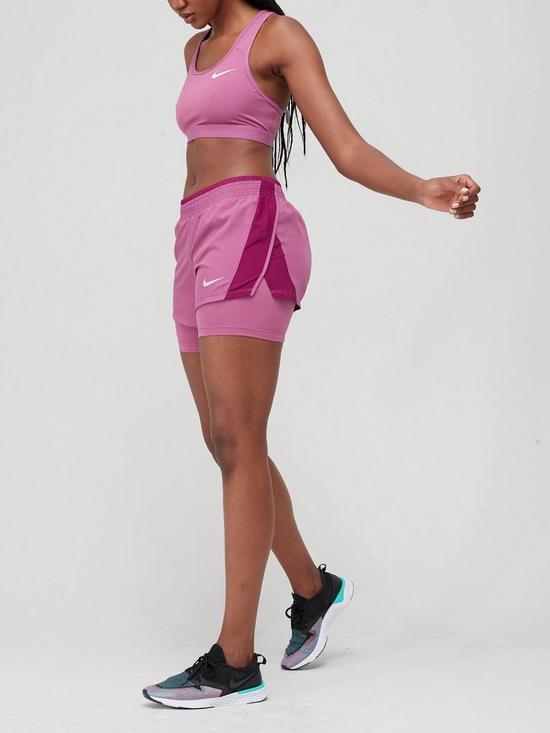 front image of nike-running-10k-2in1-shorts-purple