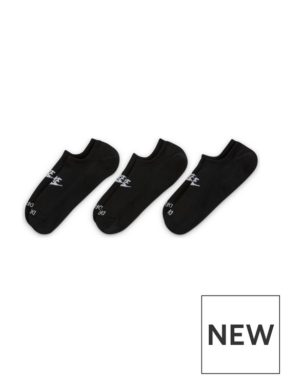 stillFront image of nike-3-packnbspeveryday-plus-cushioned-socks-black