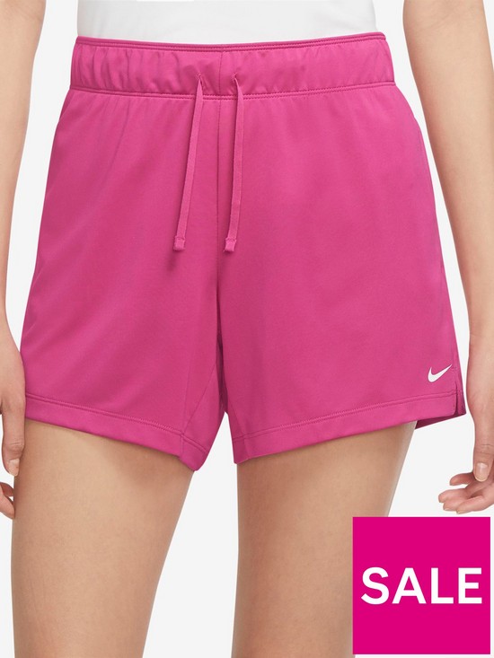 front image of nike-training-dry-attack-short-bright-pink