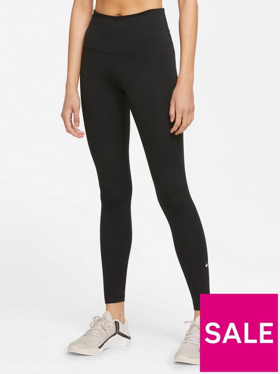 front image of nike-the-one-legging-black